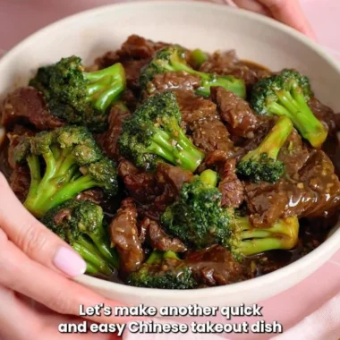 Plate of Beef and Broccoli Stir-Fry garnished with sesame seeds