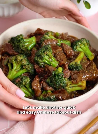 Plate of Beef and Broccoli Stir-Fry garnished with sesame seeds