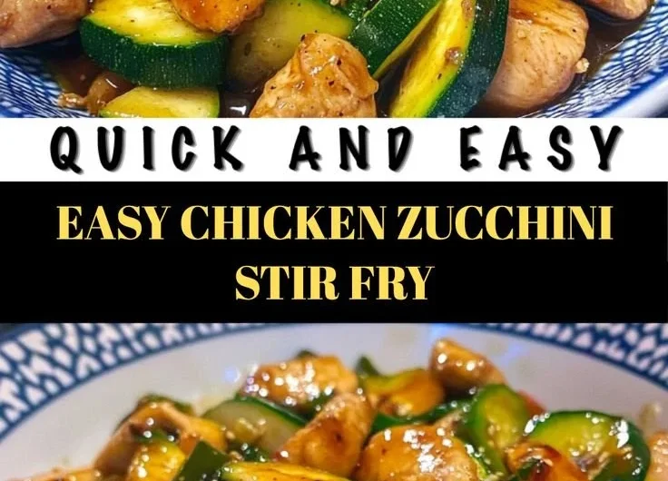 Delicious Chicken Zucchini Stir Fry served in a vibrant dish with fresh veggies.