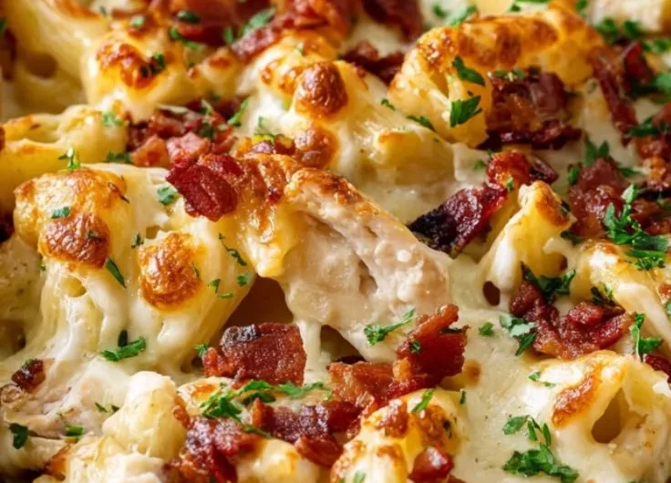 A delicious serving of Crazy Good Casserole with layers of flavor.