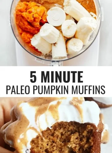 Gluten-free Paleo pumpkin protein muffins on a plate