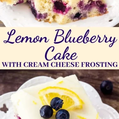 Freshly baked Lemon Blueberry Cake with vibrant blueberries and zesty lemon frosting