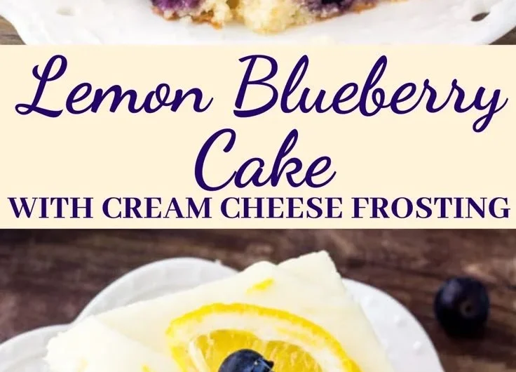 Freshly baked Lemon Blueberry Cake with vibrant blueberries and zesty lemon frosting