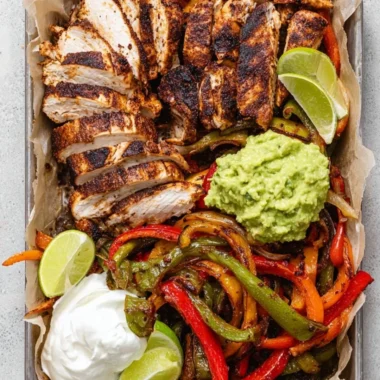 Delicious Blackstone Chicken Fajitas served with vibrant veggies