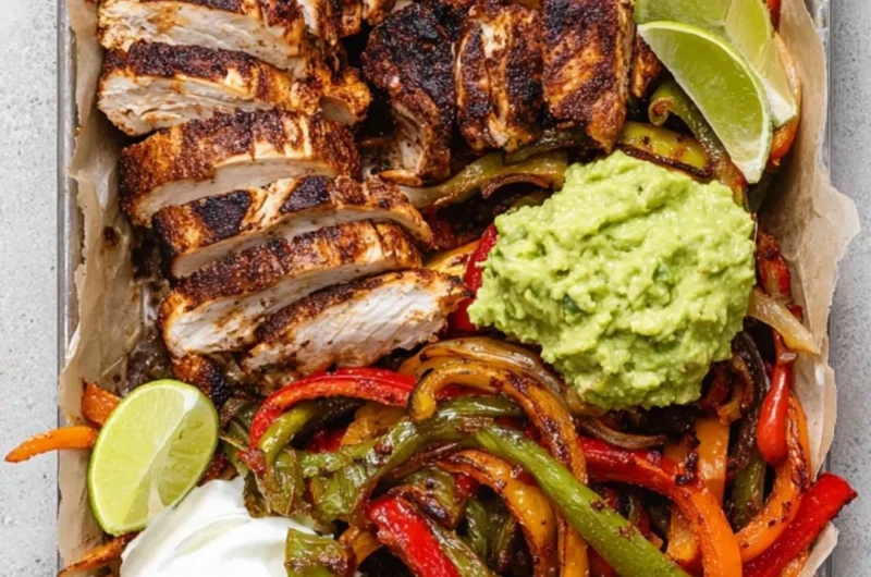 Delicious Blackstone Chicken Fajitas served with vibrant veggies