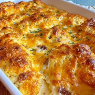 Delicious Chicken Bubble Biscuit Bake with flaky biscuits and tender chicken