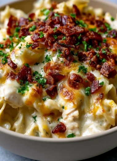 Delicious Crazy Good Casserole served in a baking dish