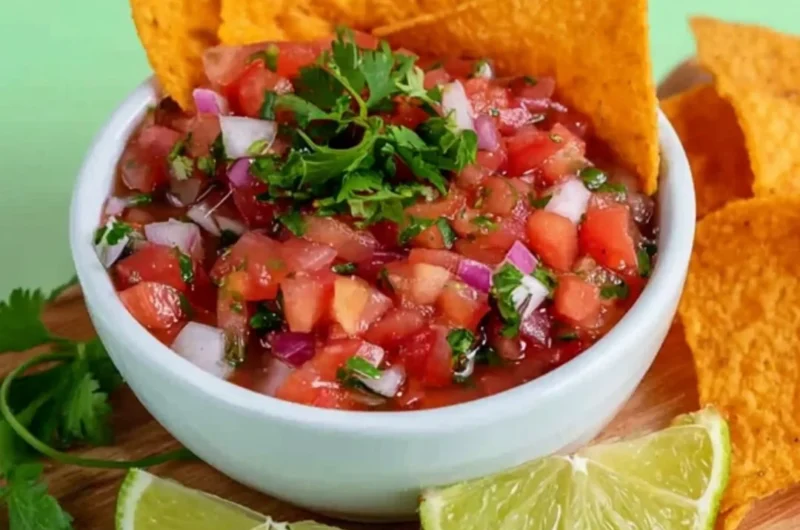 Delicious home made salsa recipe ingredients and preparation process