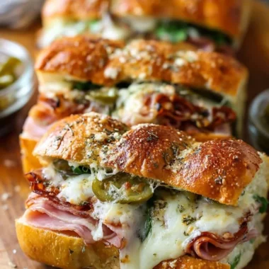 Delicious hot roll sandwiches with various fillings served on a plate