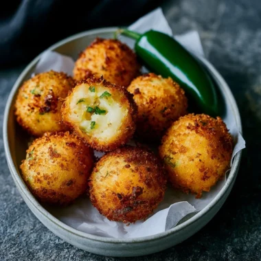 Delicious jalapeño popper bites served as appetizers.