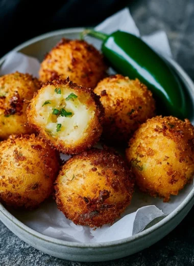 Delicious jalapeño popper bites served as appetizers.