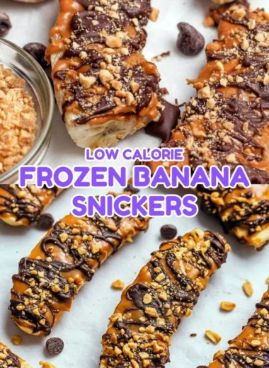 Frozen banana snickers healthy dessert treats on a plate