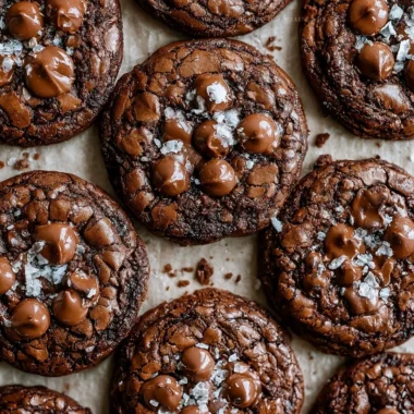Delicious salted brownie cookies with a rich chocolate flavor