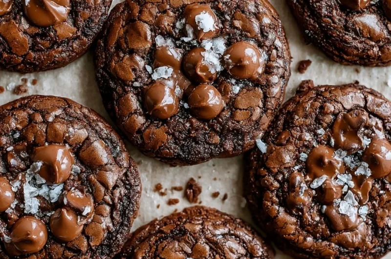 Delicious salted brownie cookies with a rich chocolate flavor