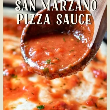 Delicious San Marzano pizza sauce for homemade pizza recipes.
