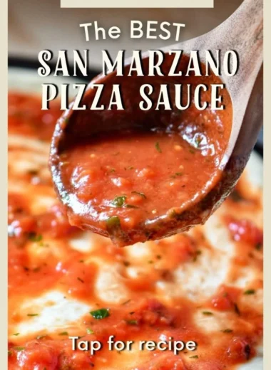 Delicious San Marzano pizza sauce for homemade pizza recipes.