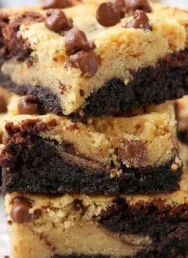 Freshly baked brookies, a delicious mixture of brownies and cookies.
