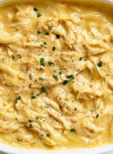 Savory chicken and gravy served with mashed potatoes