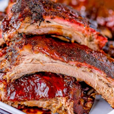 Delicious smoked ribs served at a cozy weekend gathering