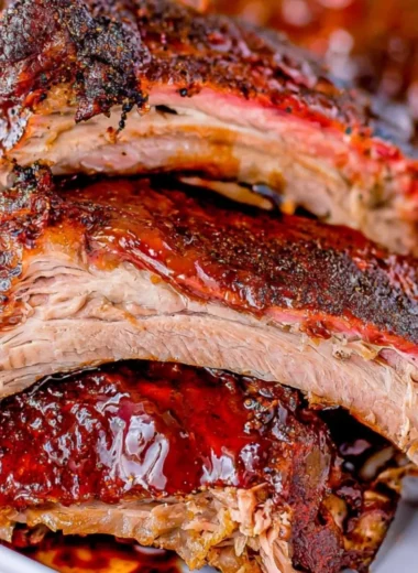 Delicious smoked ribs served at a cozy weekend gathering