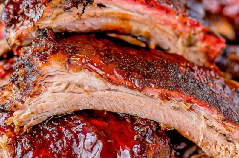 Delicious smoked ribs served at a cozy weekend gathering
