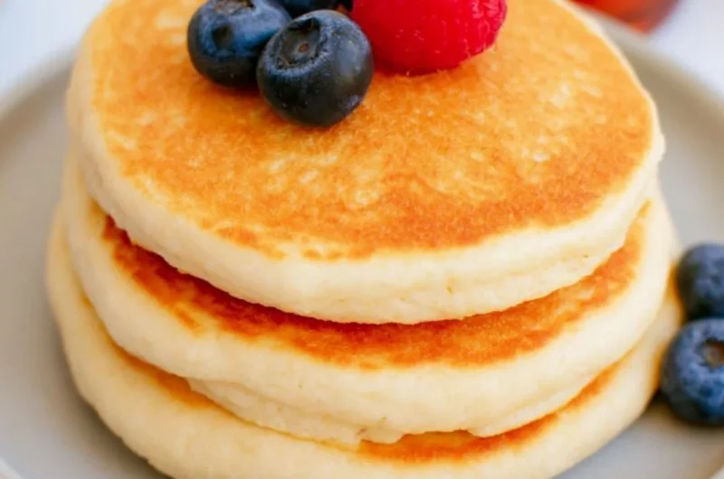 High protein pancakes made with protein powder recipe for a nutritious breakfast