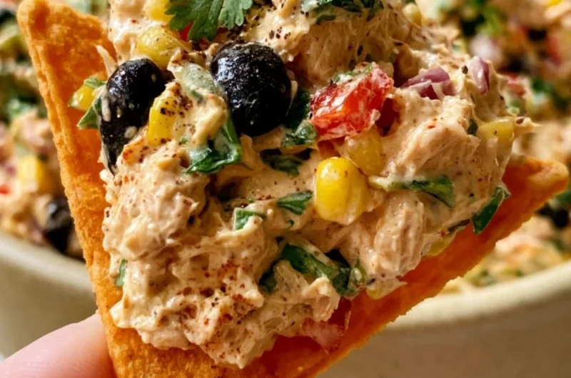 High-Protein Southwest Chicken Salad with fresh ingredients and vibrant colors