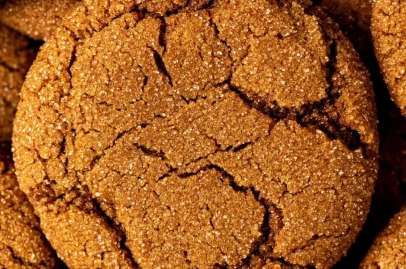 Cozy gingersnap cookies on a cooling rack, spiced and ready to enjoy.